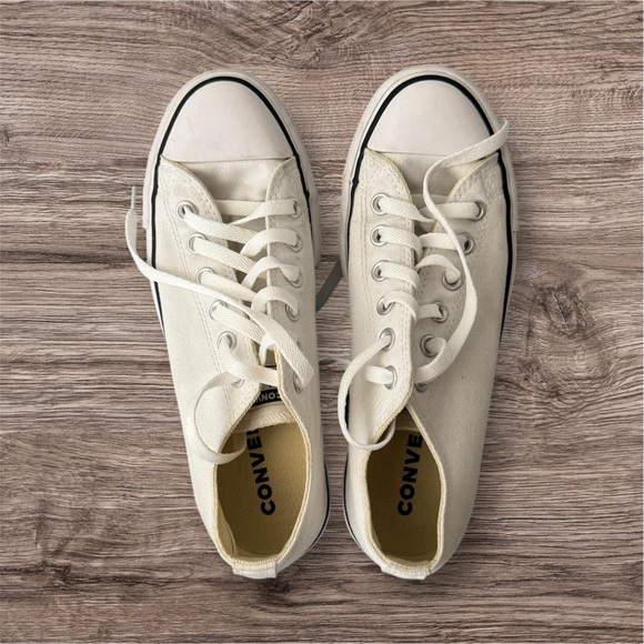 Converse White Lift Platform Canvas Sneakers Size 7.5 - Picture 4 of 14